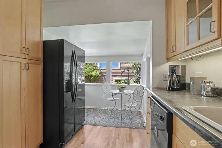 Pantry for more storage and breakfast nook lined with windows.  What a great way to start the day!!