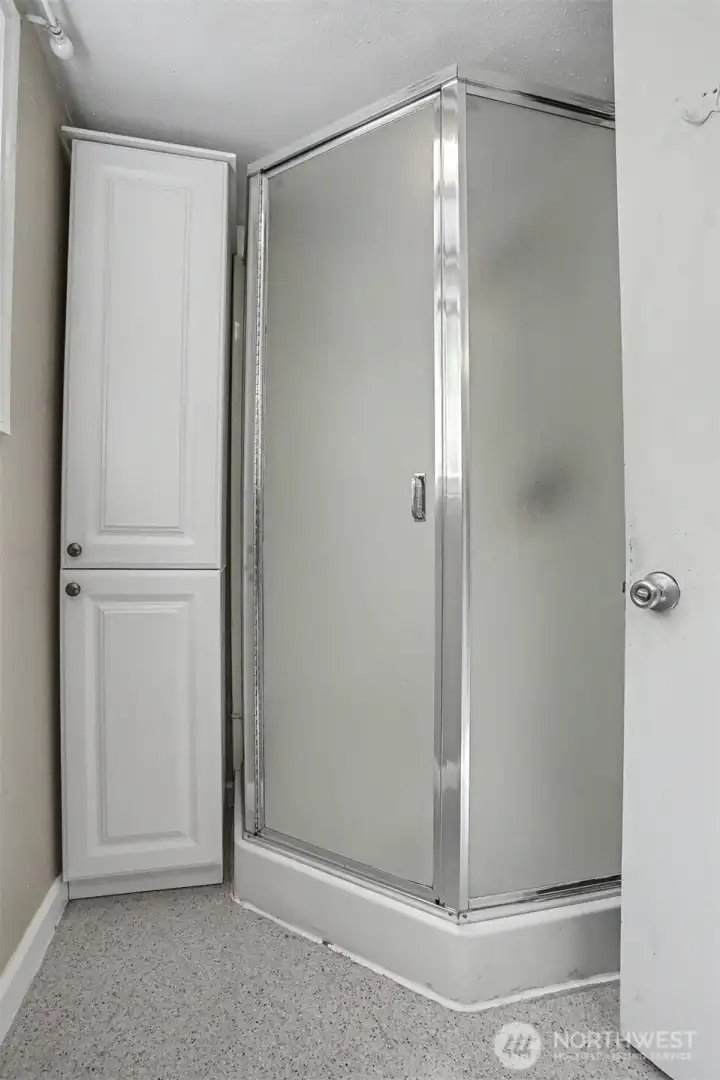 Downstairs Bathroom with plenty of storage