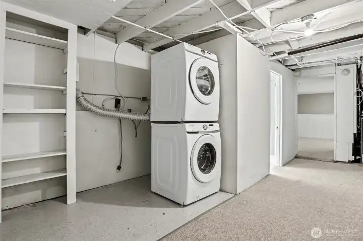 Lots of storage in the Basement
