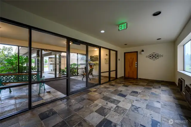 Secure Lobby entrance to building