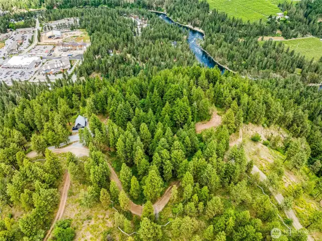 Cabin on Left, Building pad on Right
