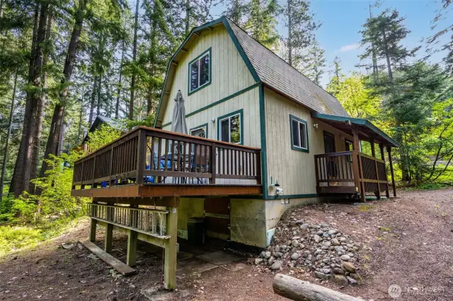 Below back deck