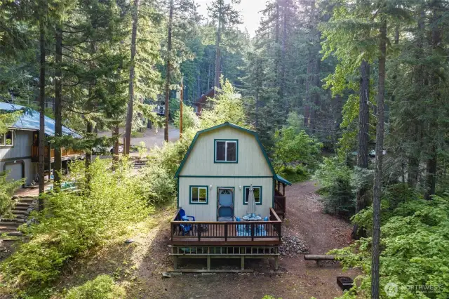 Back deck and yard