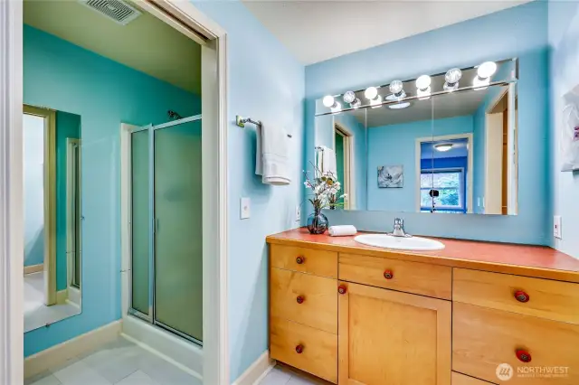 Primary bathroom off bedroom.