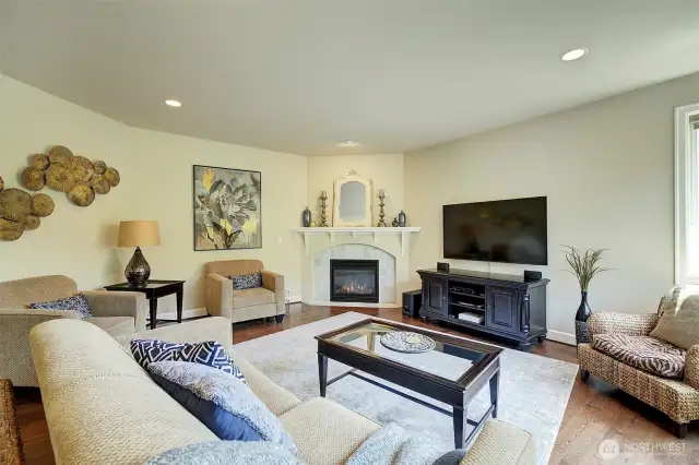 Living room with gas fireplace