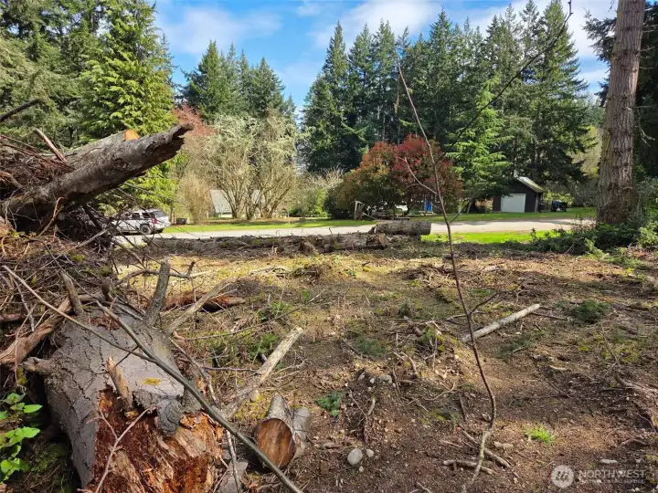 Lot is cleared & ready to build.