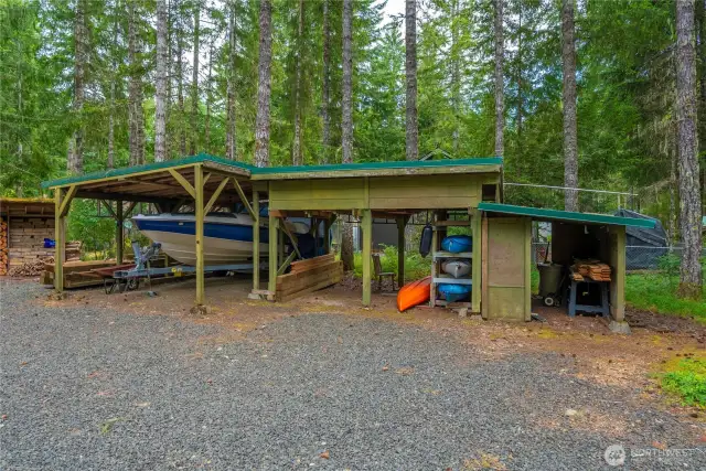 Plenty of Room For Boat & Kayaks To Be Stored