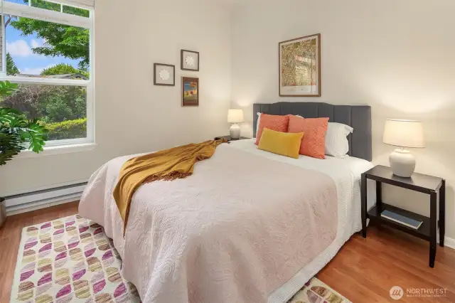 The third bedroom is also quite spacious, note those lovely green views!