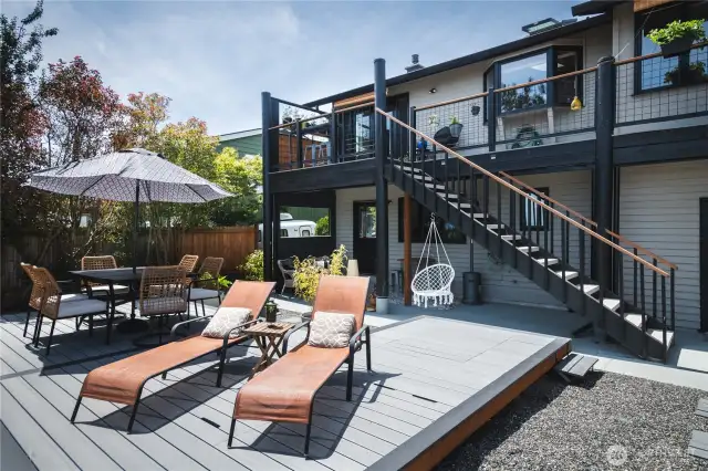 Sundeck in back yard.