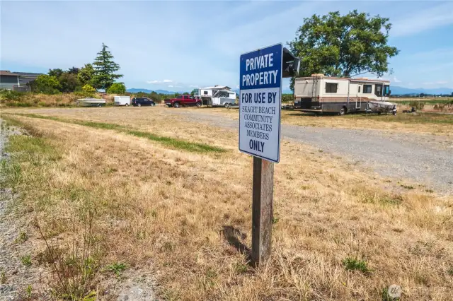Skagit Beach Community RV and boat parking.