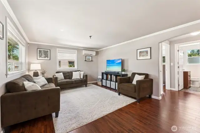 Love the living room. Mini split provides heat & A/C.