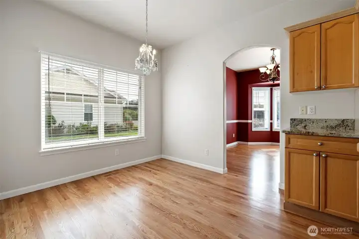 Informal dining area off kitchen
