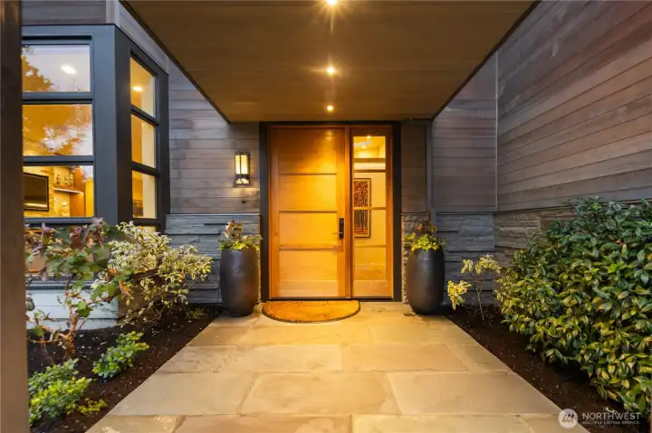 Close up of the entry.