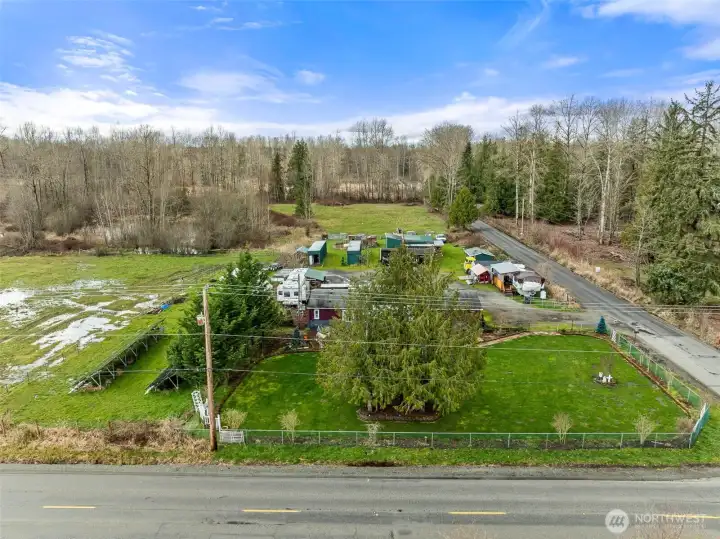 Solar panel system to the right of the photo