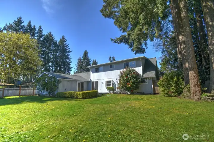 Back of the house and yard