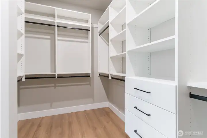 Custom closet system — additional view showing full organization layout