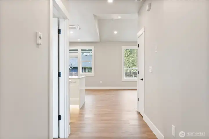 Hallway leading to bedrooms