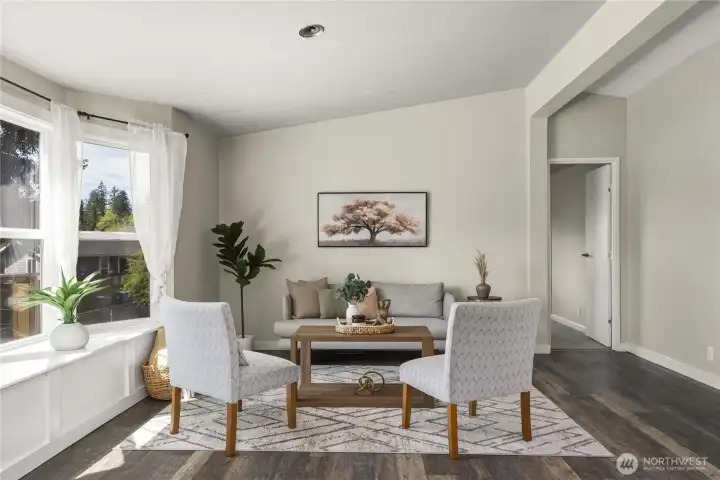 Tons of natural light in the living room