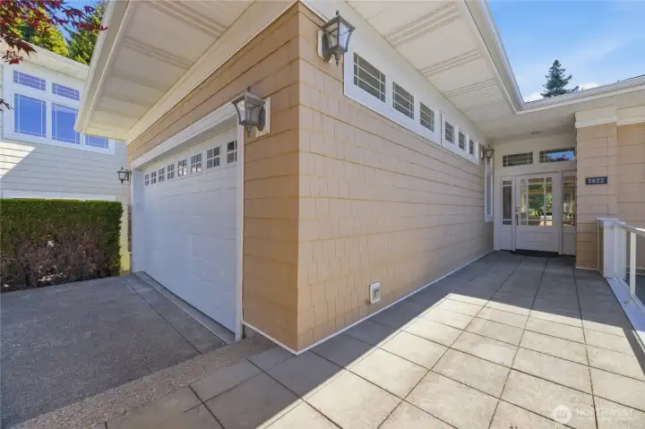 The way this condo was built it is very private with separate entrance and no views of houses - it backs up to a greenbelt and feels like a corner unit