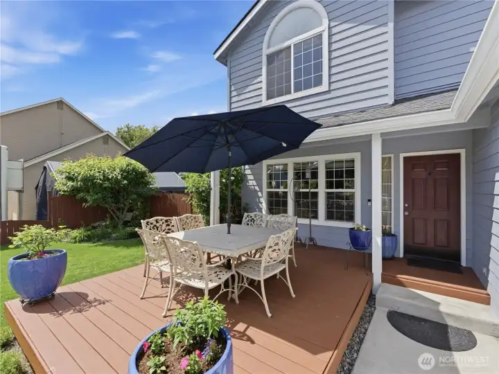 Your patio awaits you for the morning sunrise. Your patio awaits you for the morning sunrise.