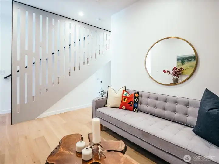 This room is smaller in this model than the photo because of two bedroom suites.