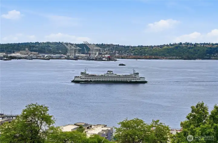 Watch the Ferries cross the sound from the comfort of your home or private balcony. Watch the Ferries cross the sound from the comfort of your home or private balcony.