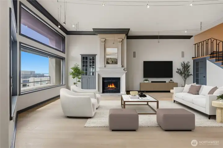 You can see how stunning & spacious the grand living room space with the gorgeous, engineered wood flooring through-out the entire home. You can see how stunning & spacious the grand living room space with the gorgeous, engineered wood flooring through-out the entire home.