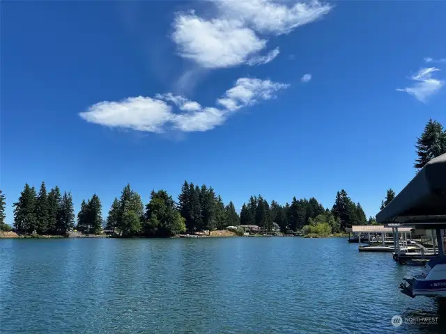 View off the boat dock