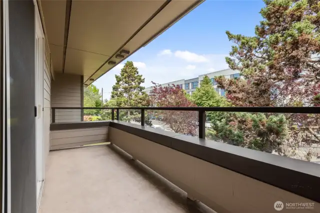 large private covered patio