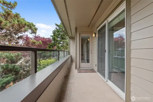 Living room and Primary open to the patio