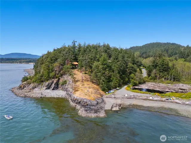 Eagle Point, it feels like you own your own point!  House visible at the top of point.