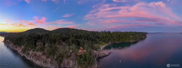 There is the house there at the top of Eagle Point.  Cooks Cove to the right.