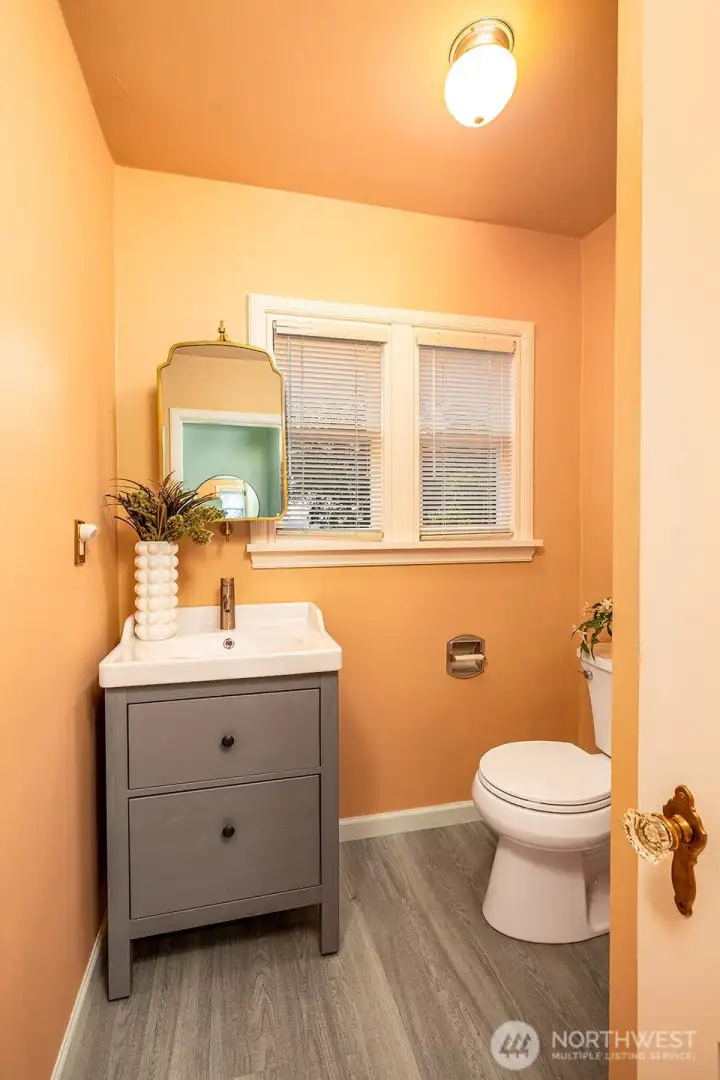 Main floor powder room has been updated.