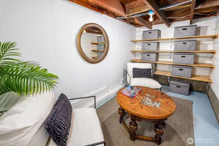 Yes! One more bonus room in basement shown here with crafts, but perfect for wine storage and wine tasting!