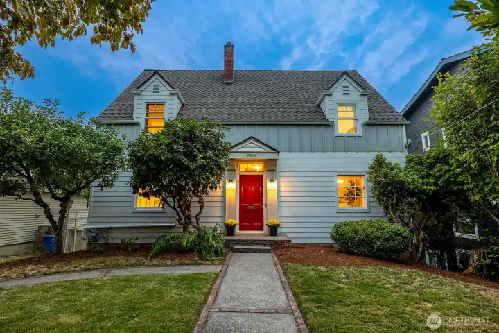 Really sweet private front yard welcomes you into this classic beauty.  Brick lined sidewalk entrance from 30th Ave East and the driveway.