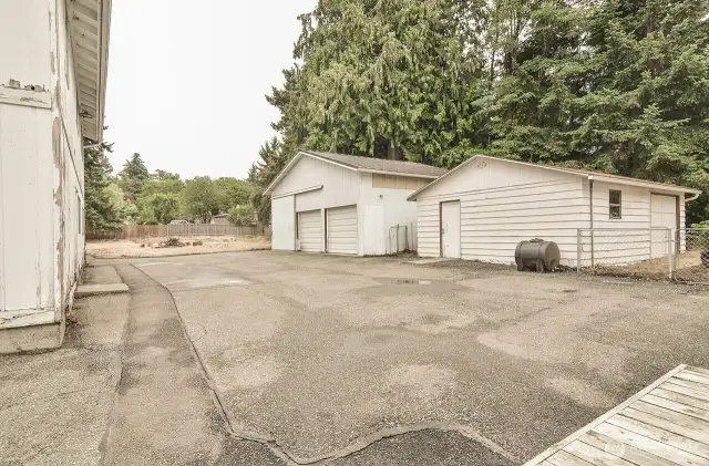 Two garages and an unfinished DADU.
