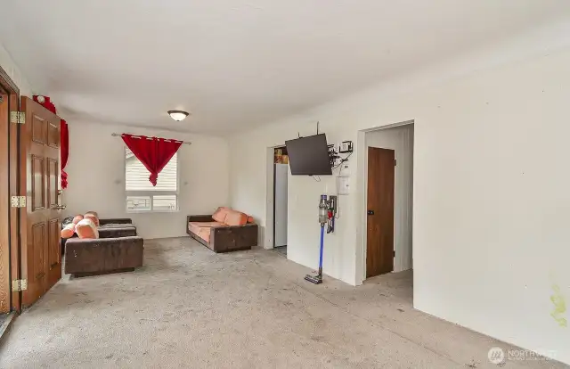 Entry and living room of the 2,649 sq ft home.
