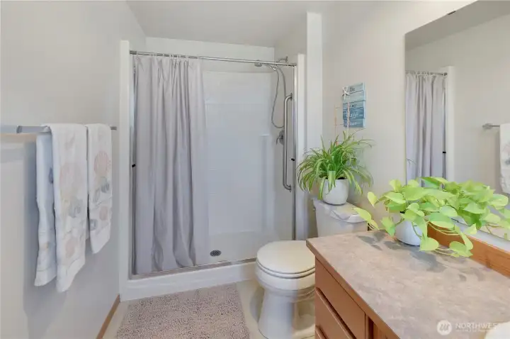 Another look at the primary bedroom's private bathroom.