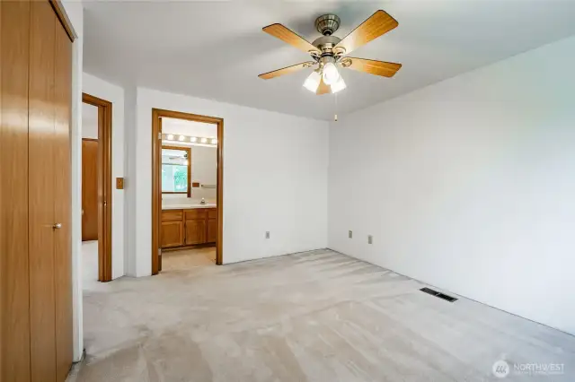 Primary Bedroom with attached full bathroom.