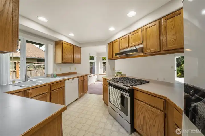 The perfect size kitchen. It really is as big as it looks.