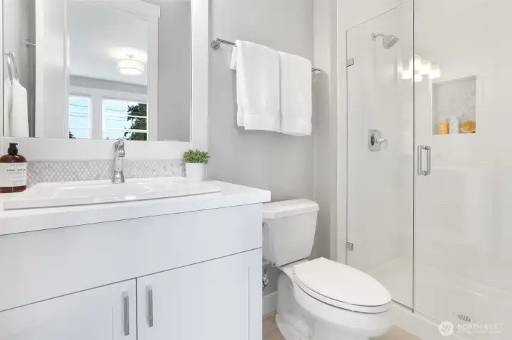 This bathroom is en-suite.