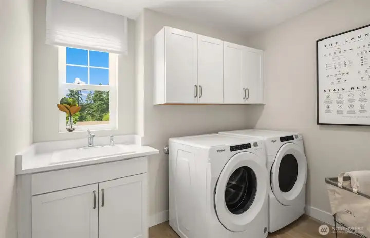 Laundry room on 3rd floor, similar home