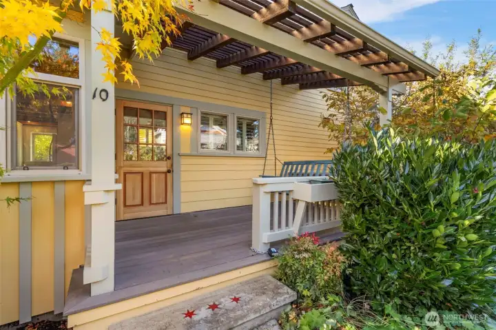 Covered front porch.