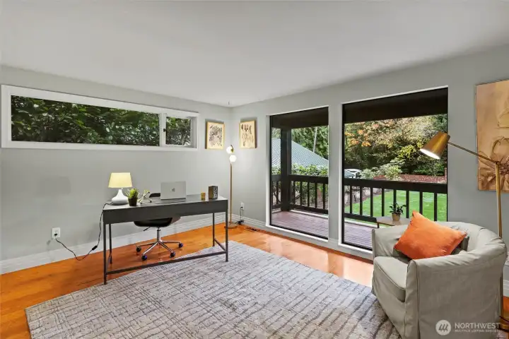 Big picture windows bring the outdoors in.