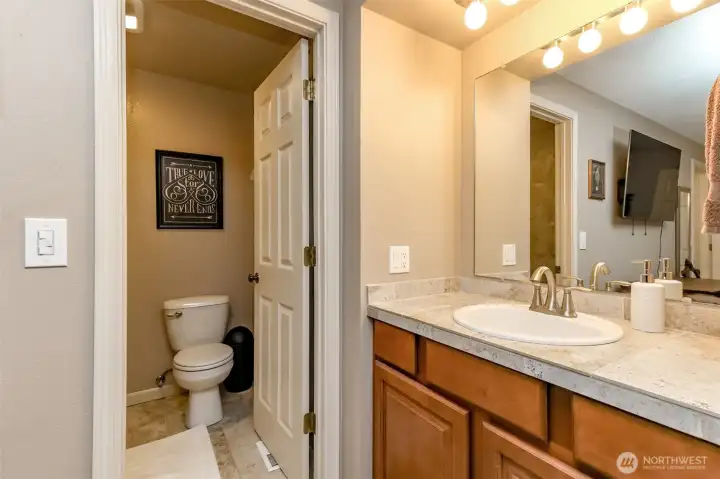 Primary bedroom with en-suite bath.