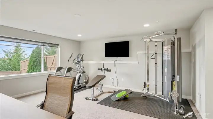 Downstairs flex space has endless opportunities!