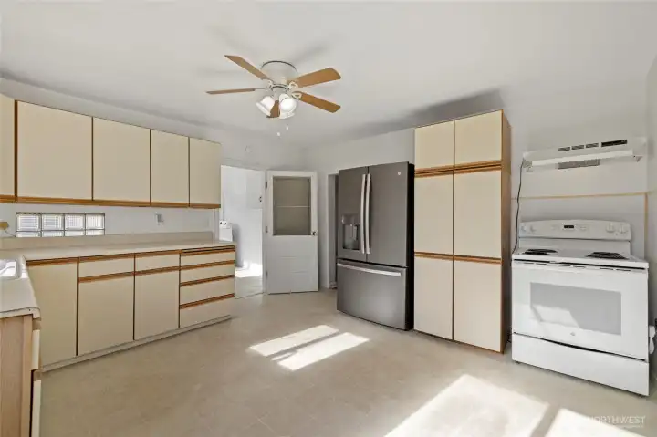 Kitchen- View from Dining area looking left