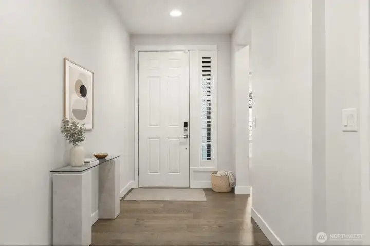 Virtually Staged Front door Entry way