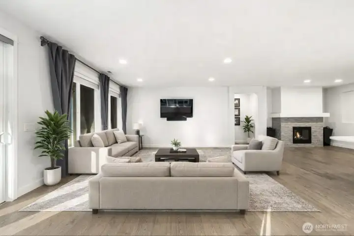 Virtually Staged Living Room