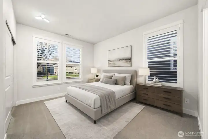 Virtually Staged Guest Bedroom
